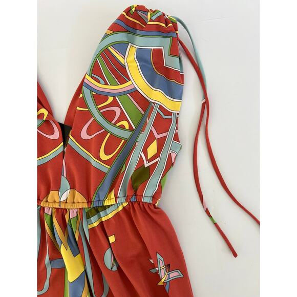 NWT CHEQUER Bloomingdales Multicolor Summertime Mini Dress Womens Size 6 - Picture 11 of 16